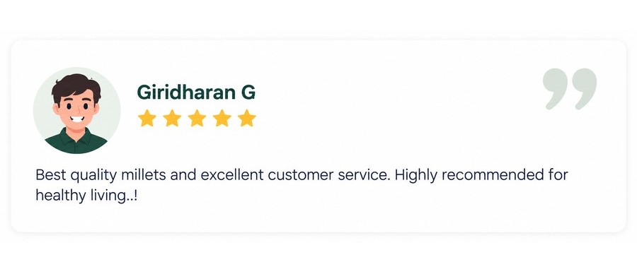 Customer testimonial from Giridharan G