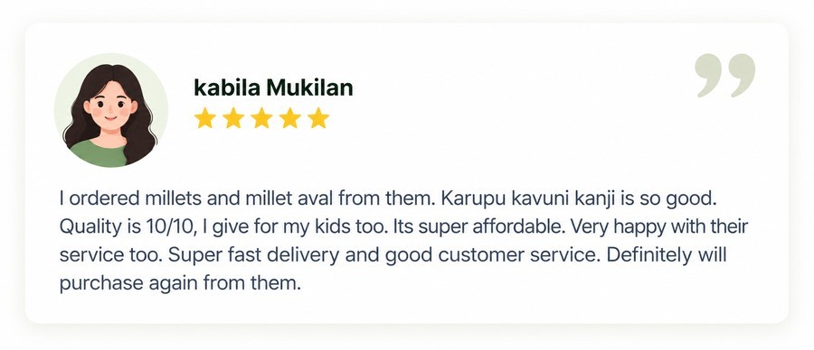 Customer testimonial from Kabila Mukilan