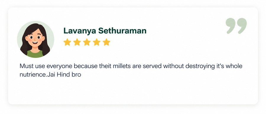 Customer testimonial from Lavanya Sethuraman